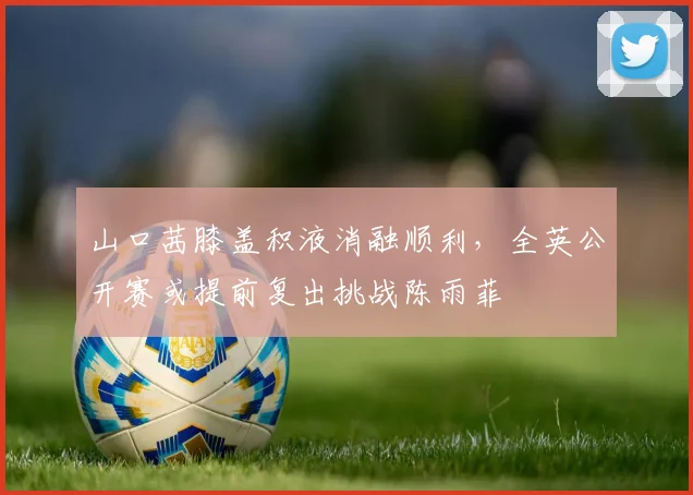 山口茜膝盖积液消融顺利，全英公开赛或提前复出挑战陈雨菲